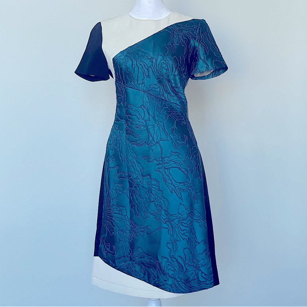 J. Mendel -Blue Rose A-line Dress